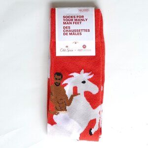 OLD SPICE Socks for your Manly Man Feet BNIP Hard to find Novelty Socks